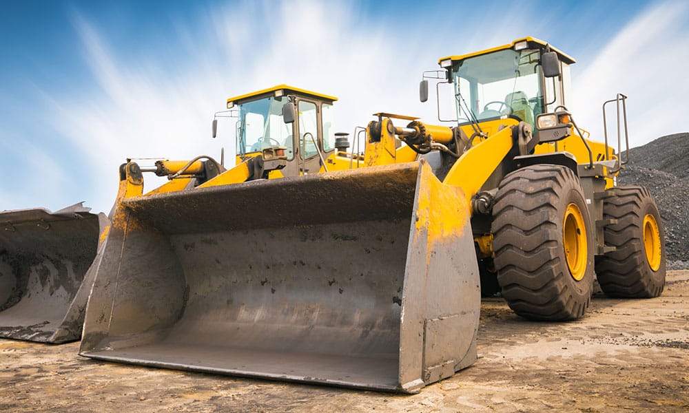 Front Loaders on a worksite